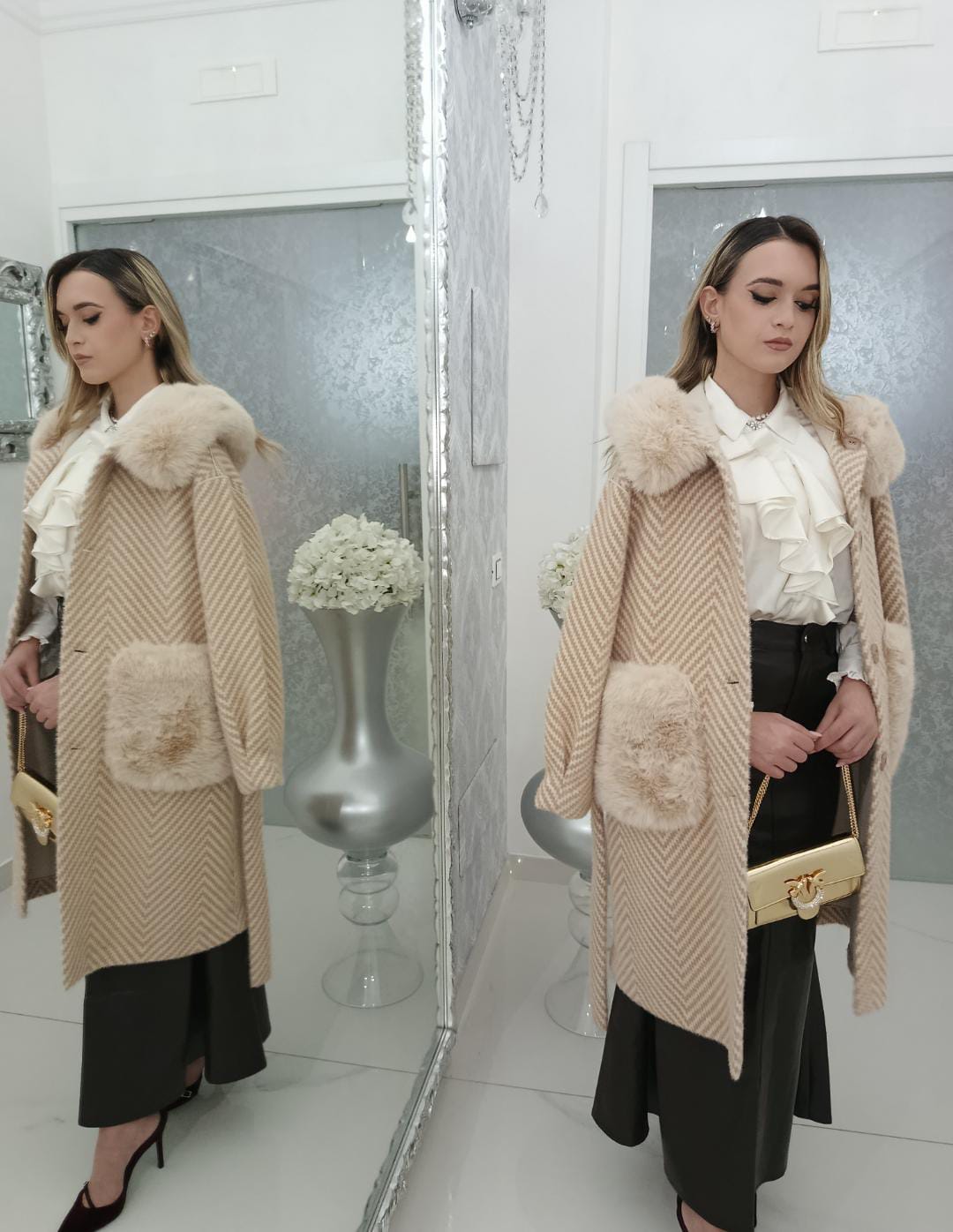 Capispalla di lana Beige