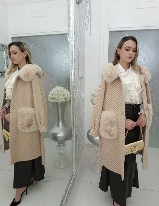 Capispalla di lana Beige